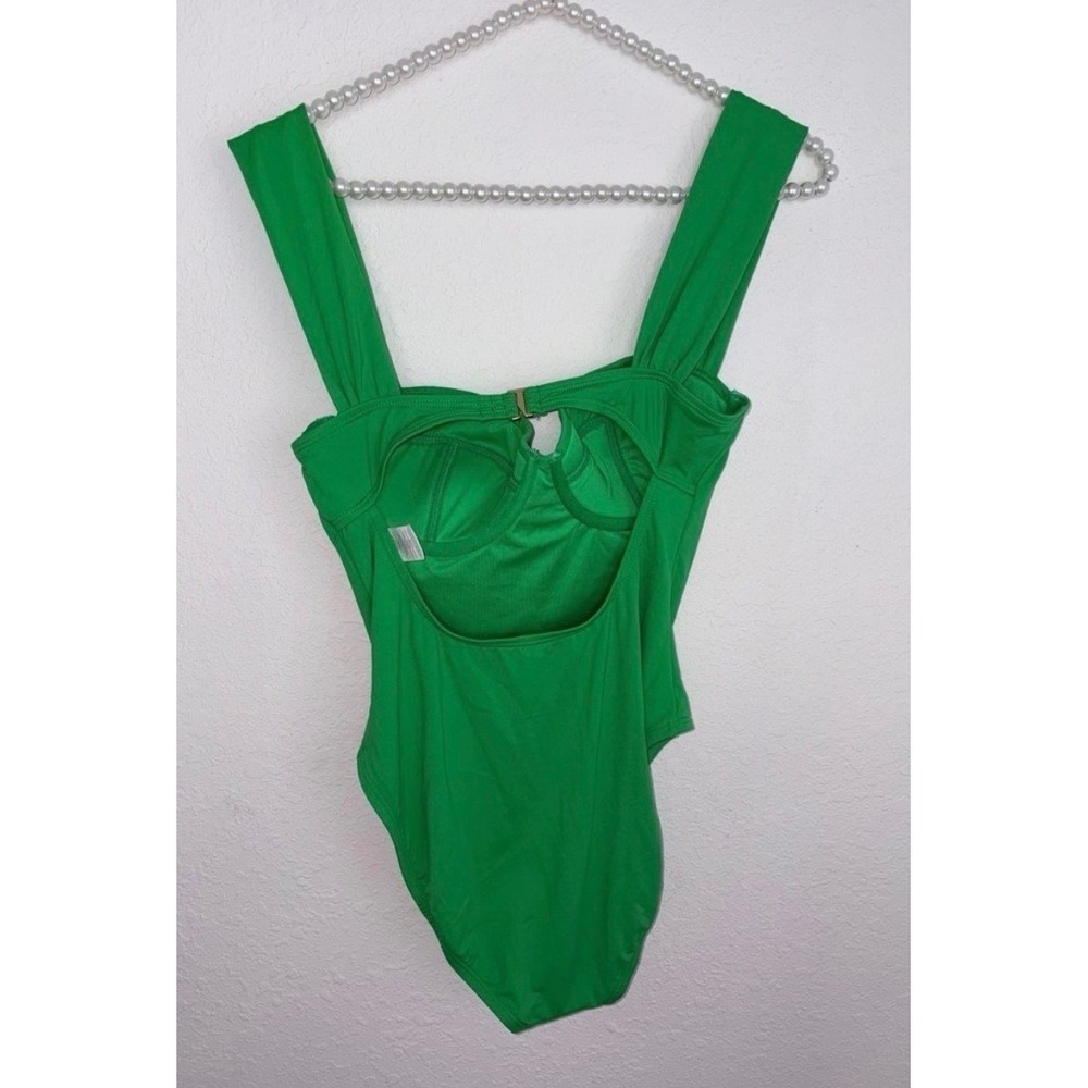 kate spade Vibrant Green Molded Cup One-Piece Swimsuit - Picture 5 of 10